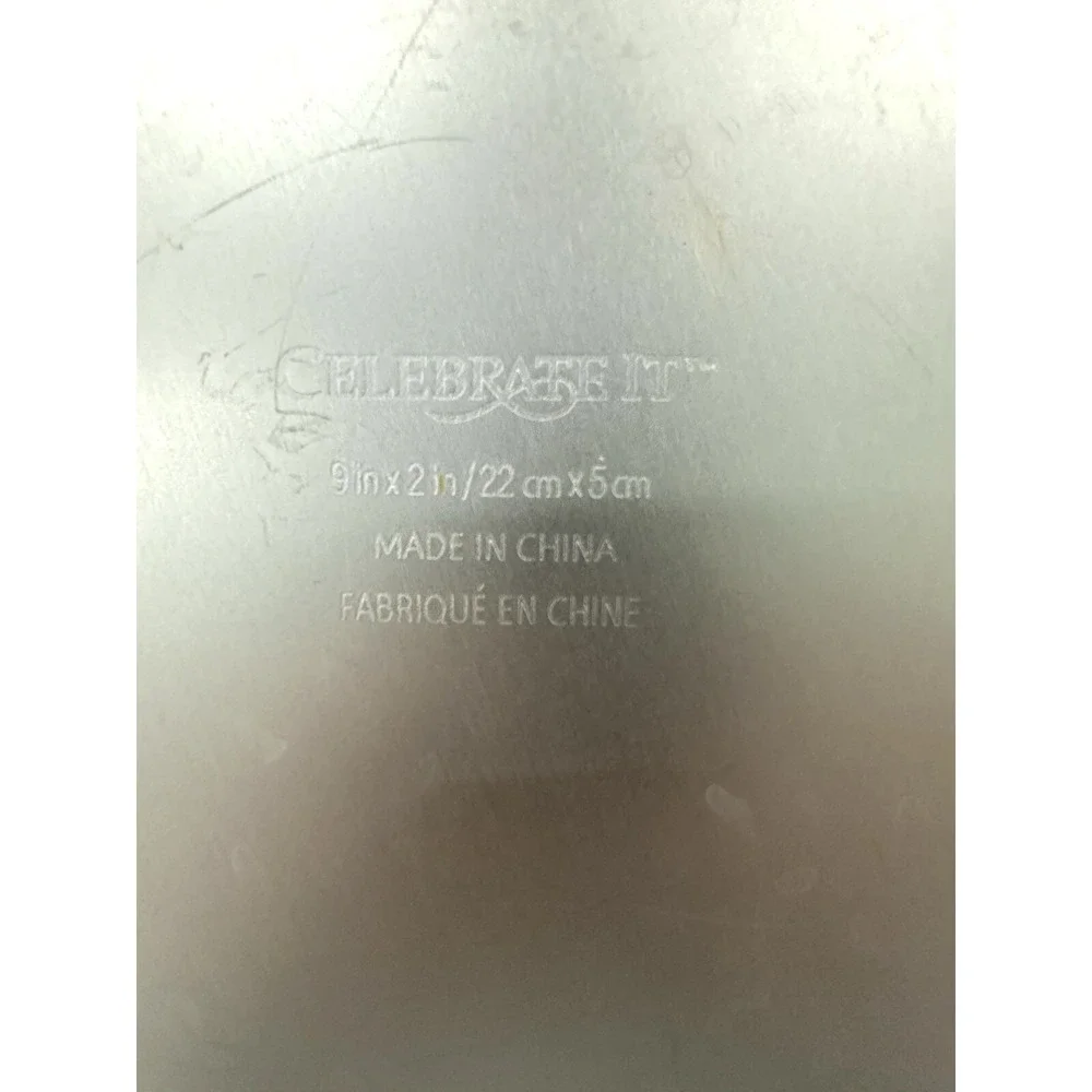 Celebrate It  9 x 2 Round Cake Pan Aluminum Sturdy Wedding Special Party